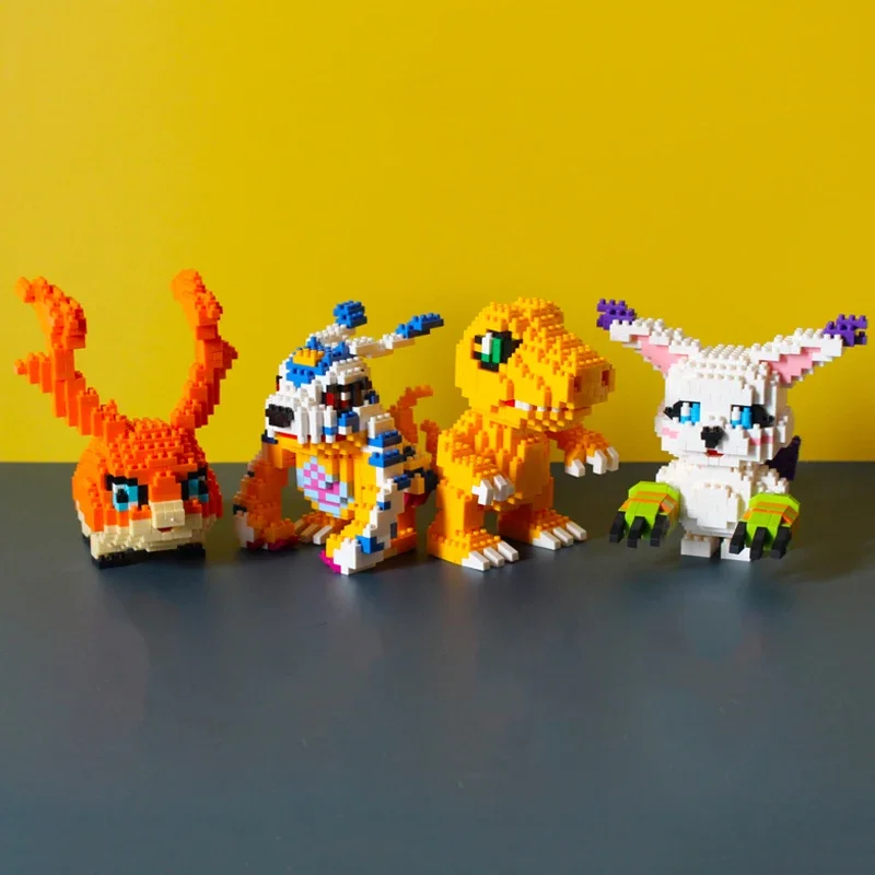 SC Digimon Agumon Gabumon Piyomon Palmon Patamon Tailmon Digital Monster Pet Doll Mini Diamond Blocks Bricks Building Toy sin caja