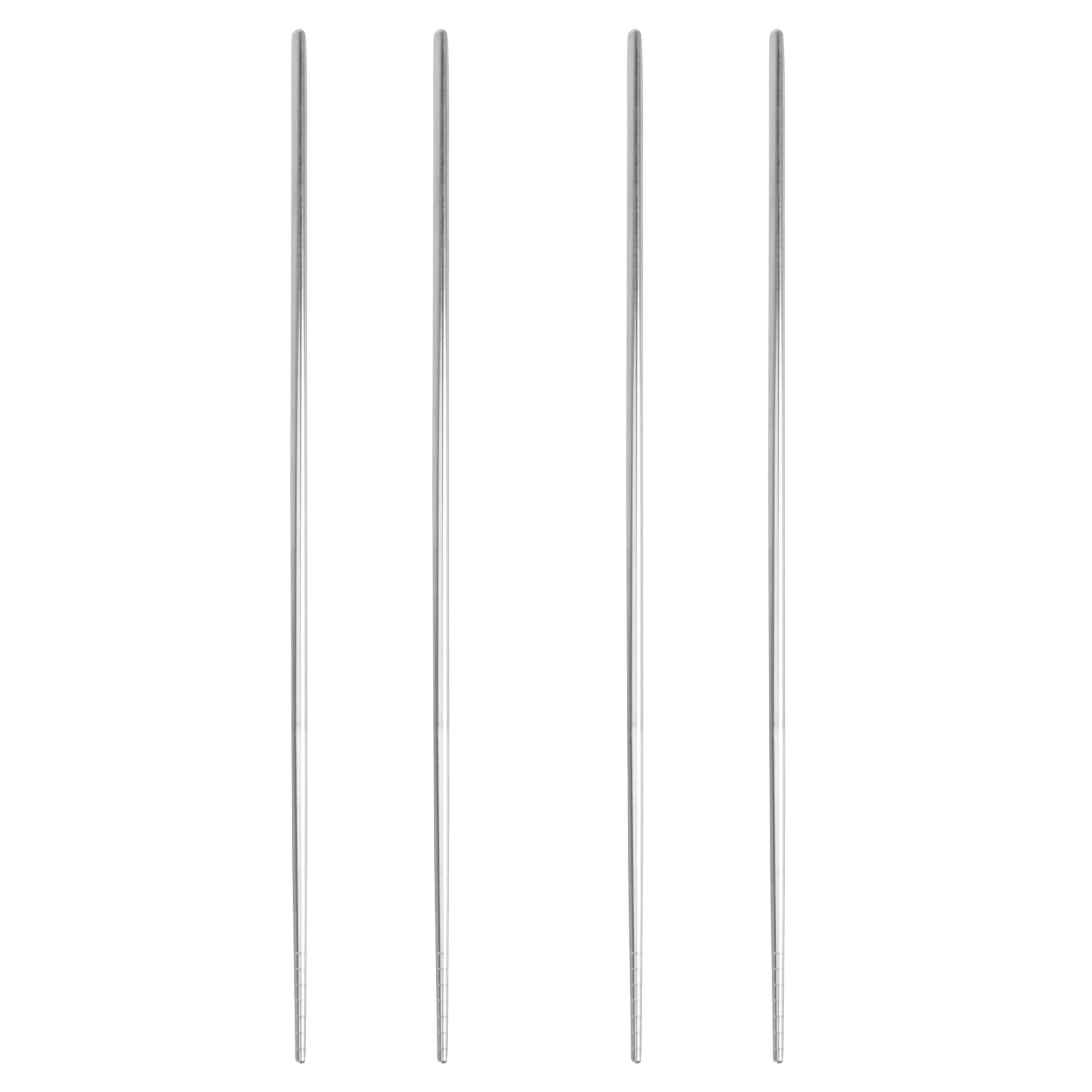 

2 Pairs Anti-slip and Anti-scalding Chopsticks Long for Cooking Lightsaber Stainless Steel