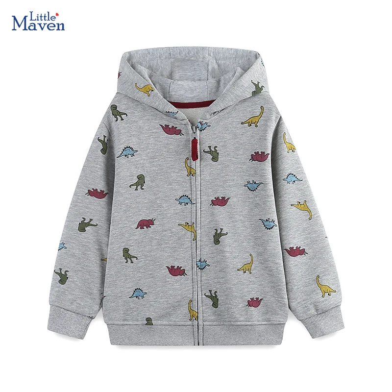 Little maven Autumn Spring Children's Clothing Baby Boys Hoodies for Kids Clothes New Infants Dinosaurs Sweatshirts Cotton