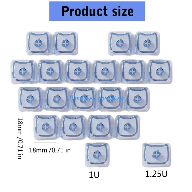 H37F 21Piece Unmarkeds Keycaps Love Symbol Illuminateds PC Material Travel Friendly