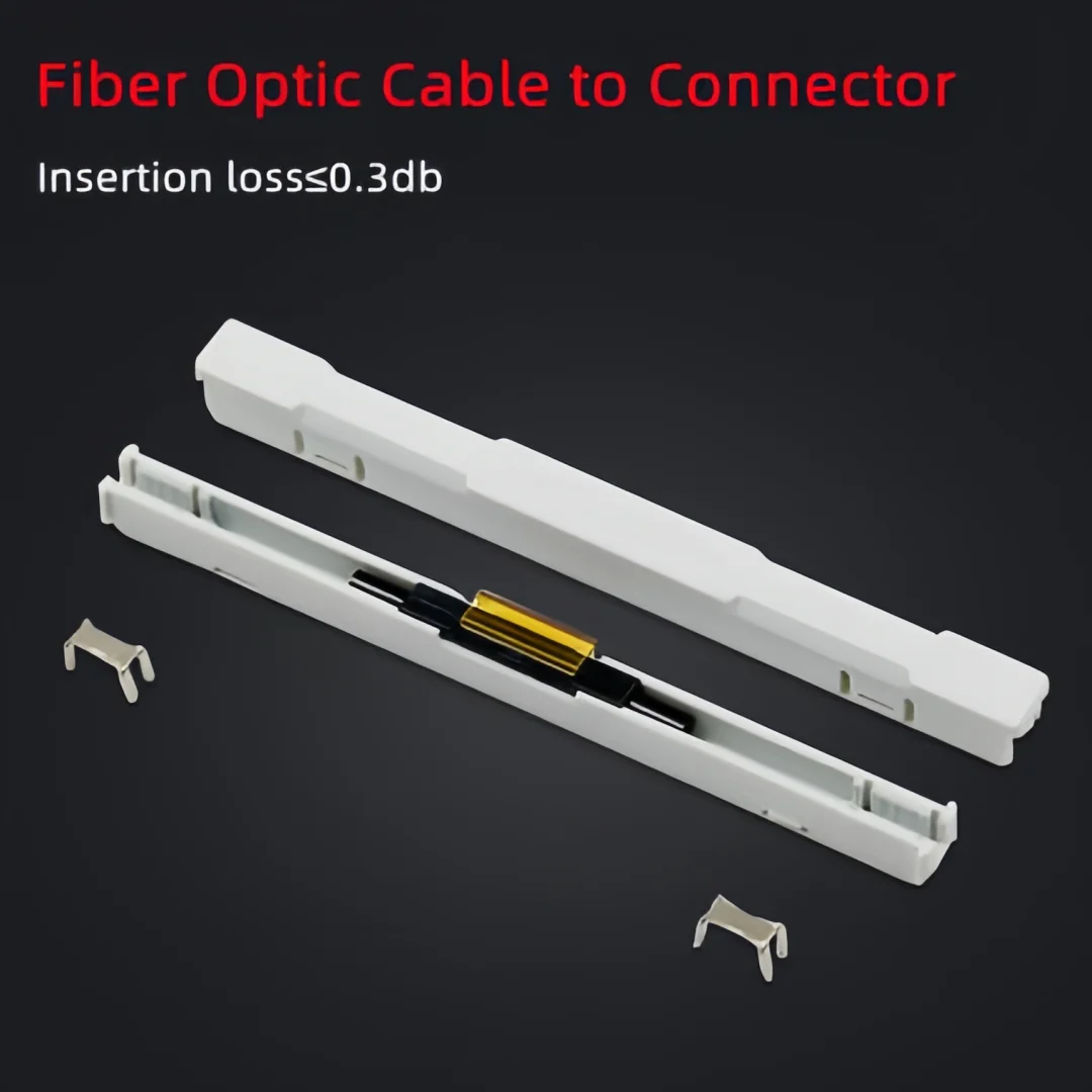 SUMMITEK L925BP Fiber Optic Mechanical Splice Drop Cable Splice Bare Fiber Cold Connector with Housing Mechanical Splice