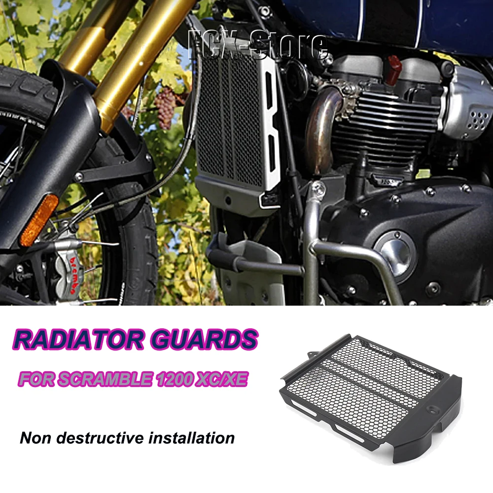 

For SCRAMBLE 1200 XC Radiator Guard Grille Cover Protector Silver Black For Scramble 1200 XE New Motorcycle Accessories