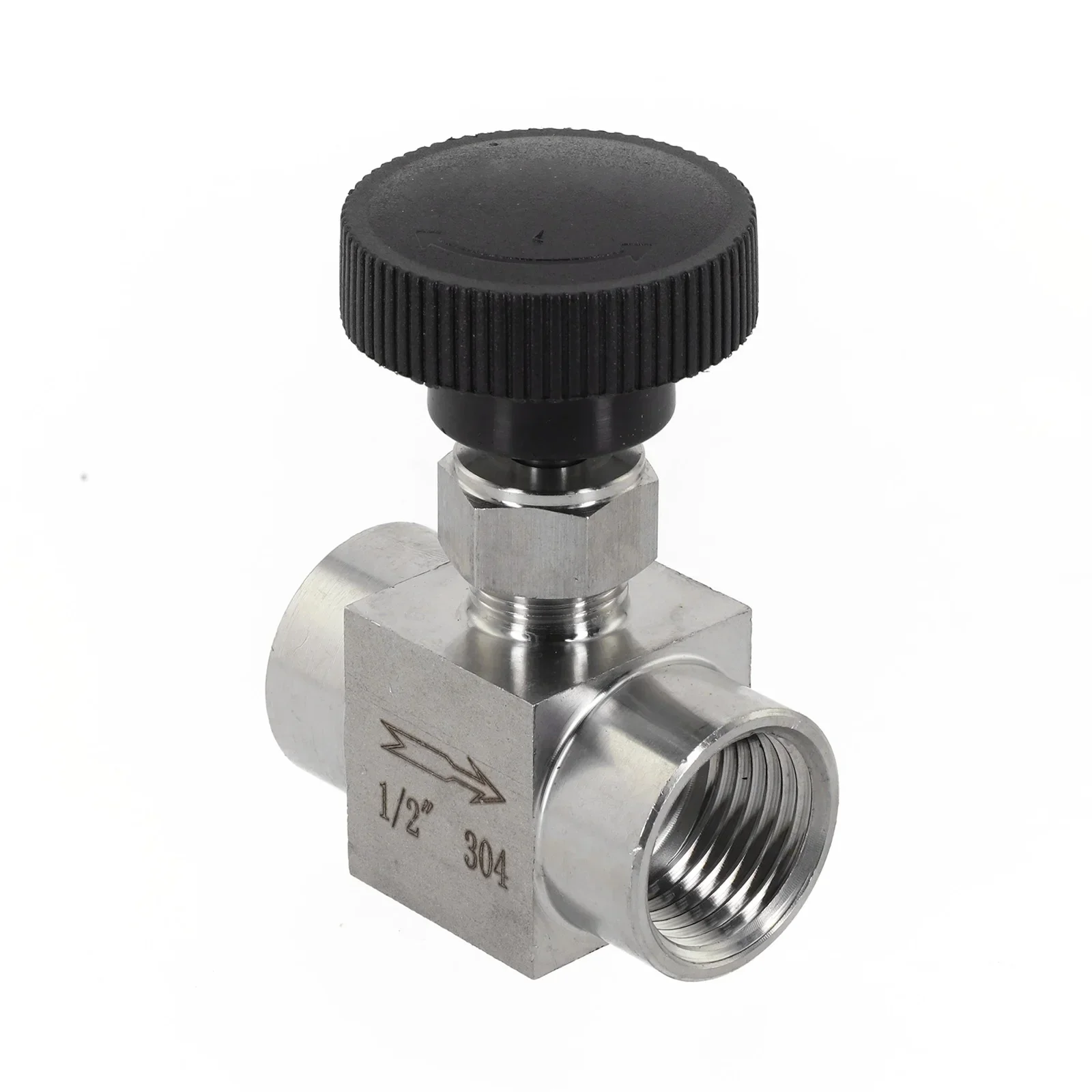 1pcs 1/2 1/8 3/8 1/4 Internal Screw Valve 304 Stainless Steel Needle Valve Inner Wire Through Needle Valve 25-40Mpa Pressure