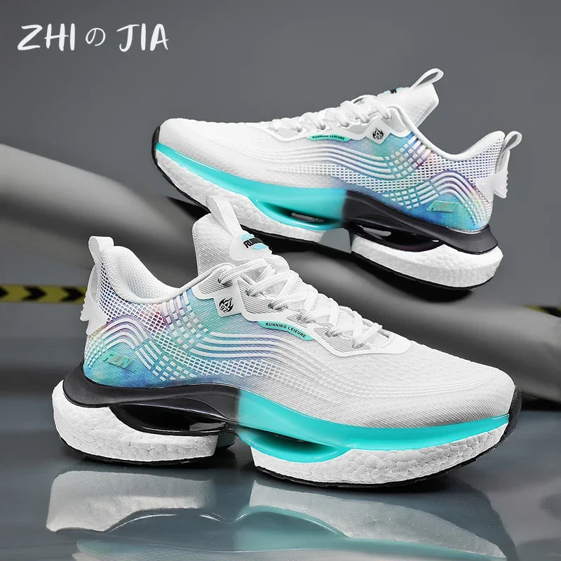 Autumn New Men's High Quality Glow Running Footwear Mesh Breathable Cushioning Anti Slip Durable Sneaker Fashion Casual Shoes