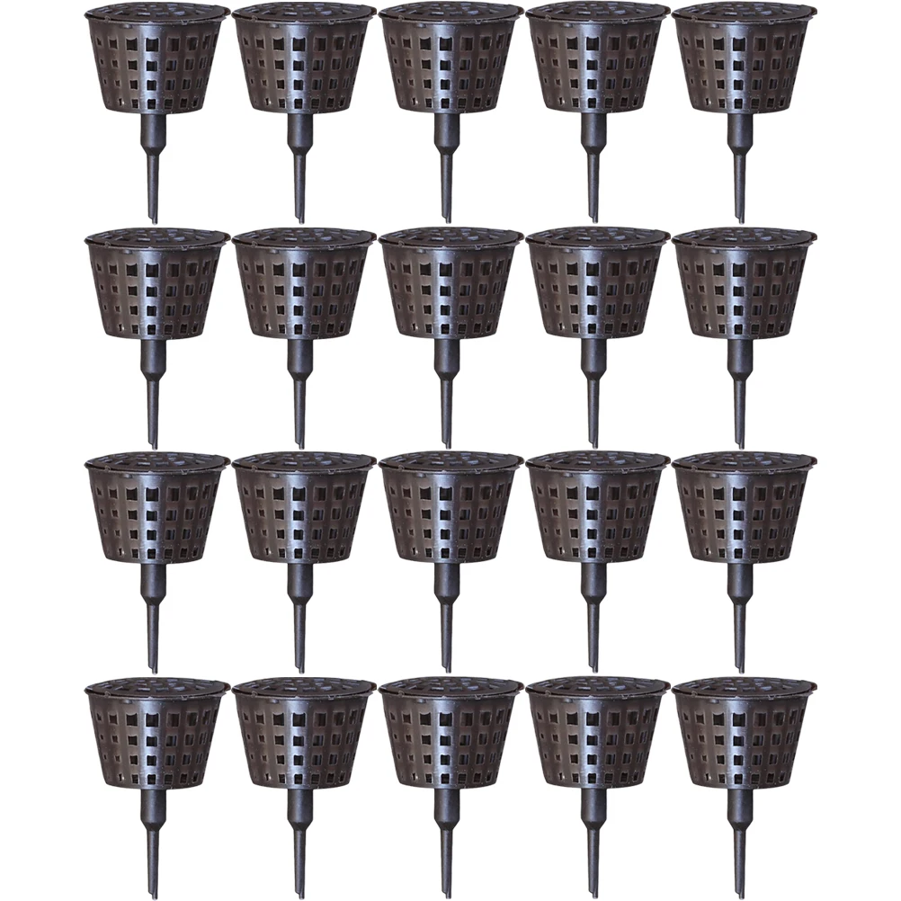 

20 Pcs Basket Fertilization with Cover Plastic Portable Planting Fertilizerbaskets Cups Container