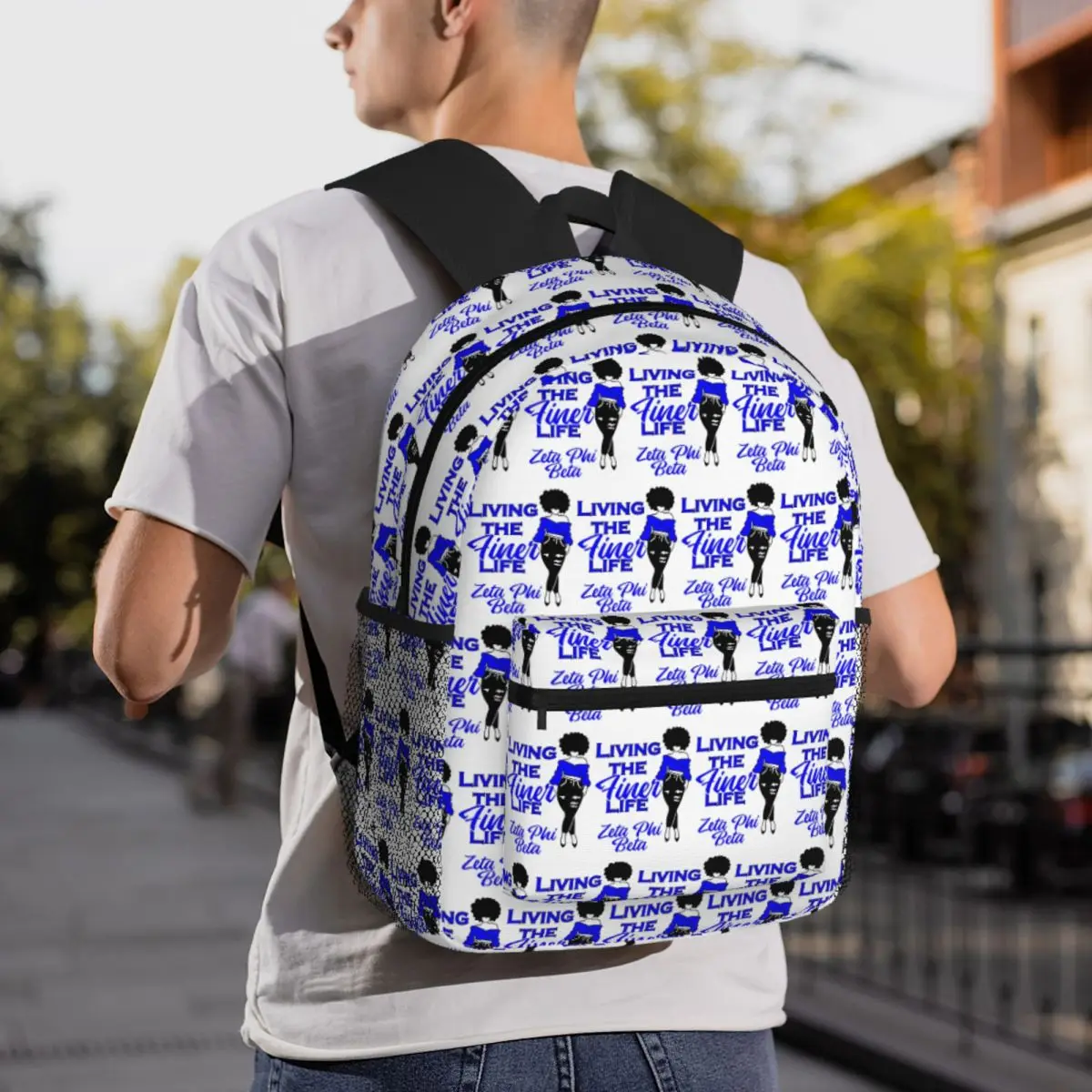 

Zeta Phi Beta Sorority Logo Студенческий рюкзак Школьная сумка Походный дорожный рюкзак для мальчиков и девочек Модная сумка для книг Сумки на плечо