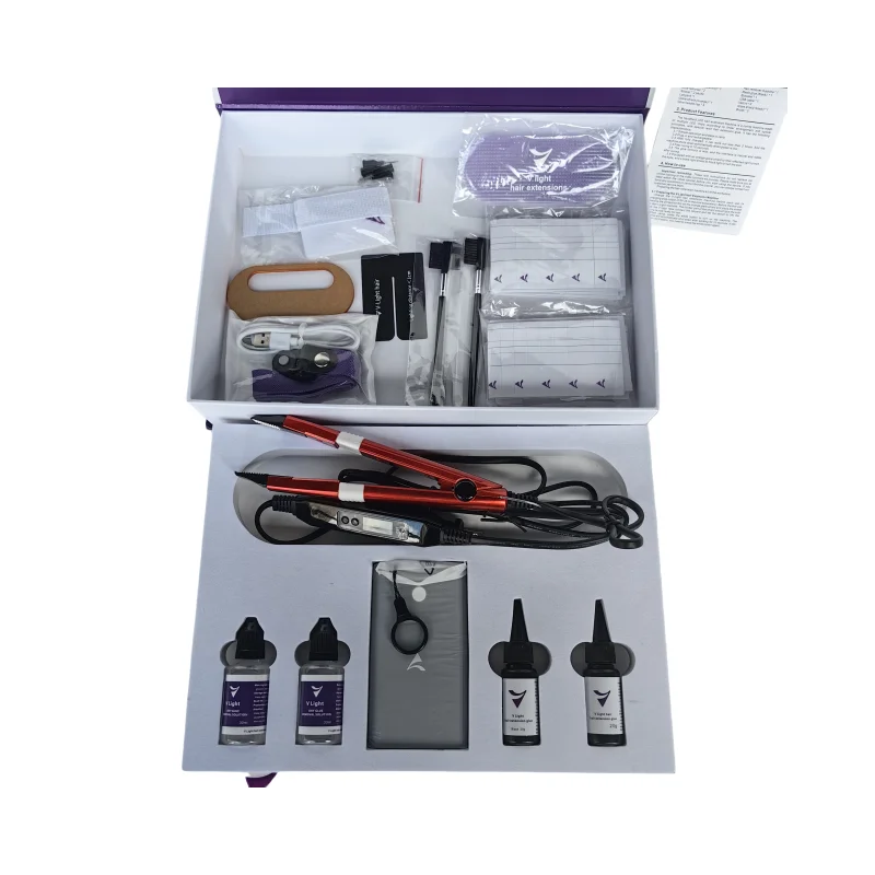 Hot sell!V-light seamless hair extension gift box set, super high cost performance!