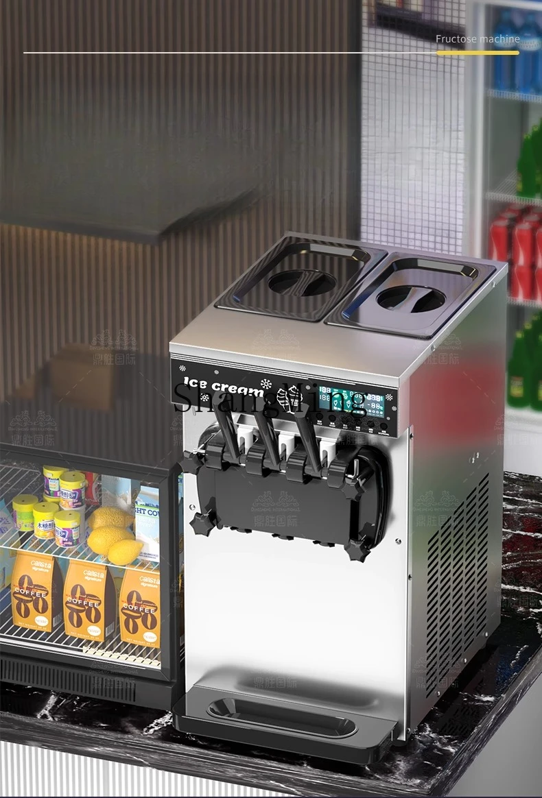 ZYY macchina per gelato soft verticale a tre colori macchina per gelato automatica commerciale