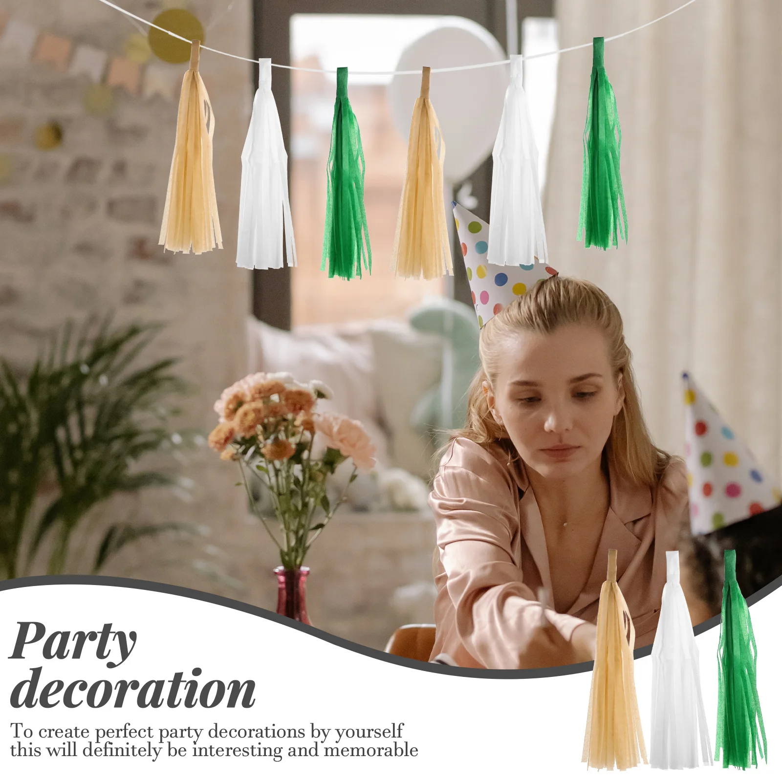 30 قطعة شرابة ورقية لون نابض بالحياة فريد بالتفصيل الزفاف استحمام الطفل الزفاف عيد ميلاد الحضانة ديكور سقف جدار الطرف #5