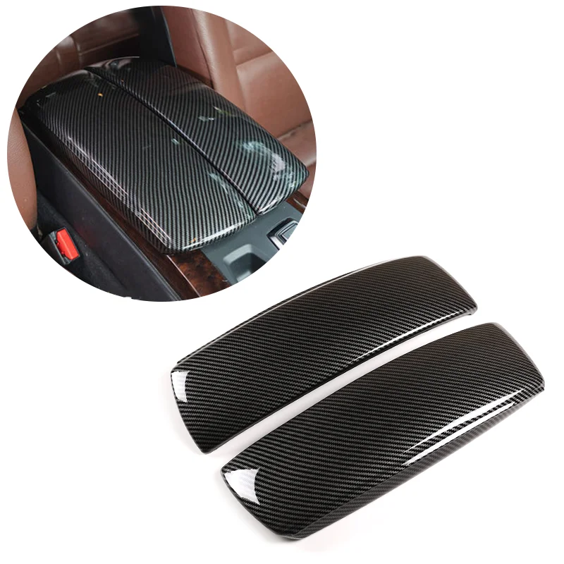 

For 08-13 BMW X5/X6 Central Control Armrest Box Decorative Cover Car Interior Styling Accessories ABS Carbon Fiber Pattern