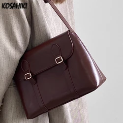 Vintage Solid Trendy Preppy borse da donna Luxury All Match Punk Shoulder Crossbody Bag Y2k Streetwear Messenger Bags