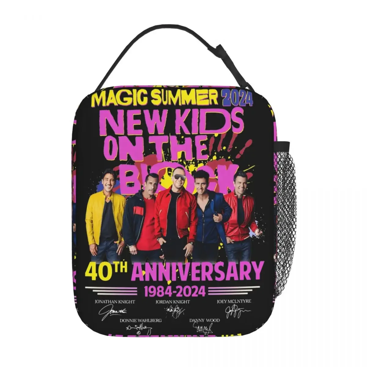 New Kids On The Block Tour 2024 Insulated Lunch Bag For Outdoor NKOTB Rock Band Food Box Reusable Thermal Cooler Lunch Boxes