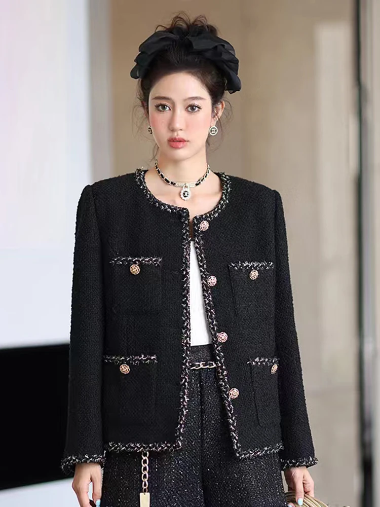 

Little Fragrant Coat Women's French Wool Tweed 2022 Autumn/Winter New High end Fashion Celebrity Short Style Temperament Top