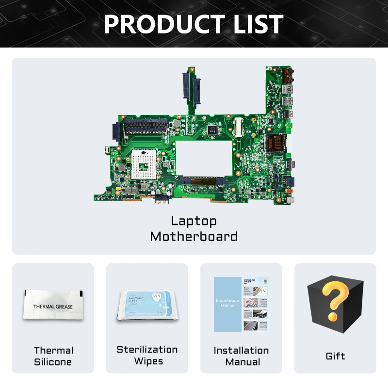 Imagem -06 - Akemy para Asus N75sf N75sl N75s N75 Laptop Motherboard N75sf Rev 2.2 Totalmente Testado