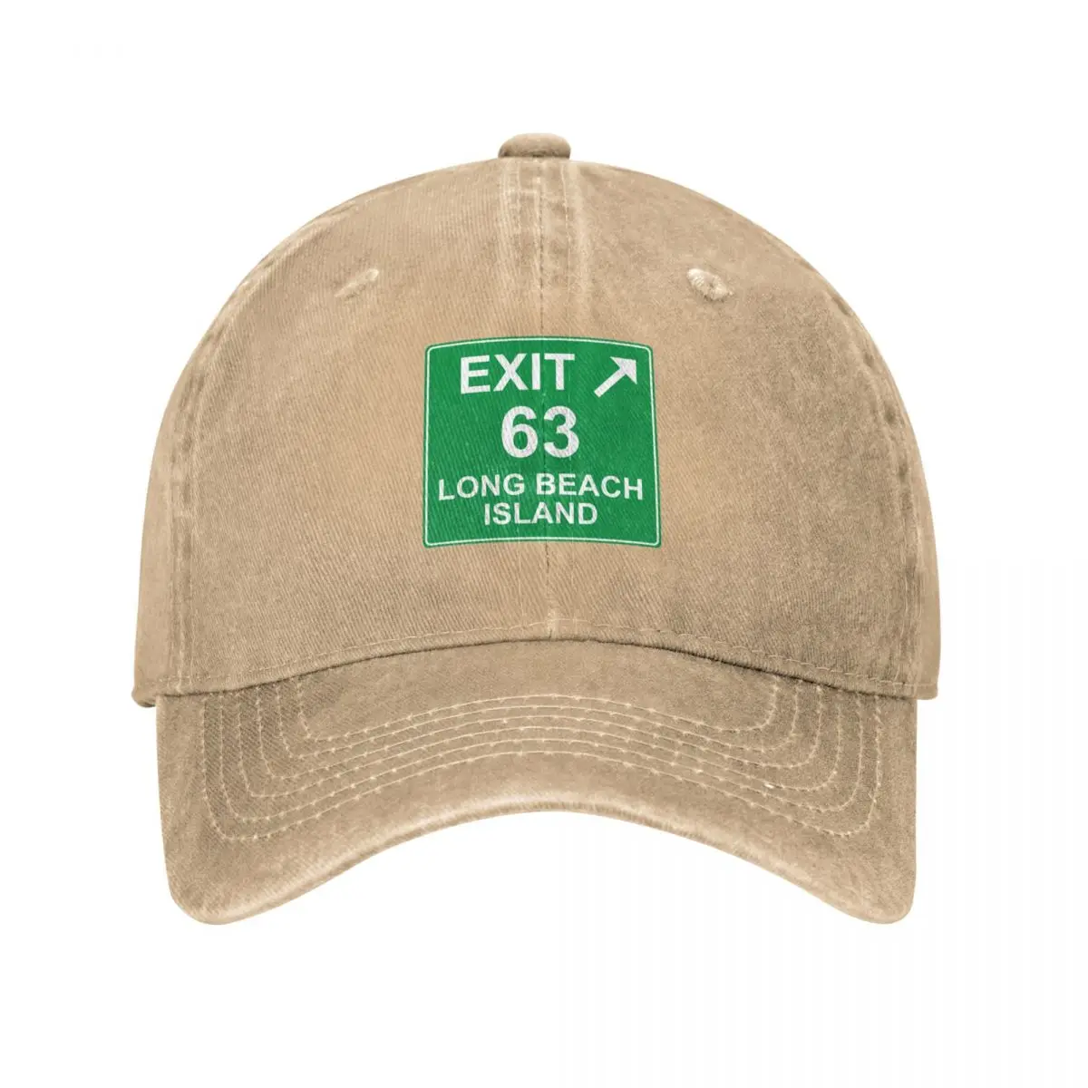 Exit 63 - Long Beach Island Exit Sign Baseball Cap Thermal Visor Vintage fashionable Woman Men's