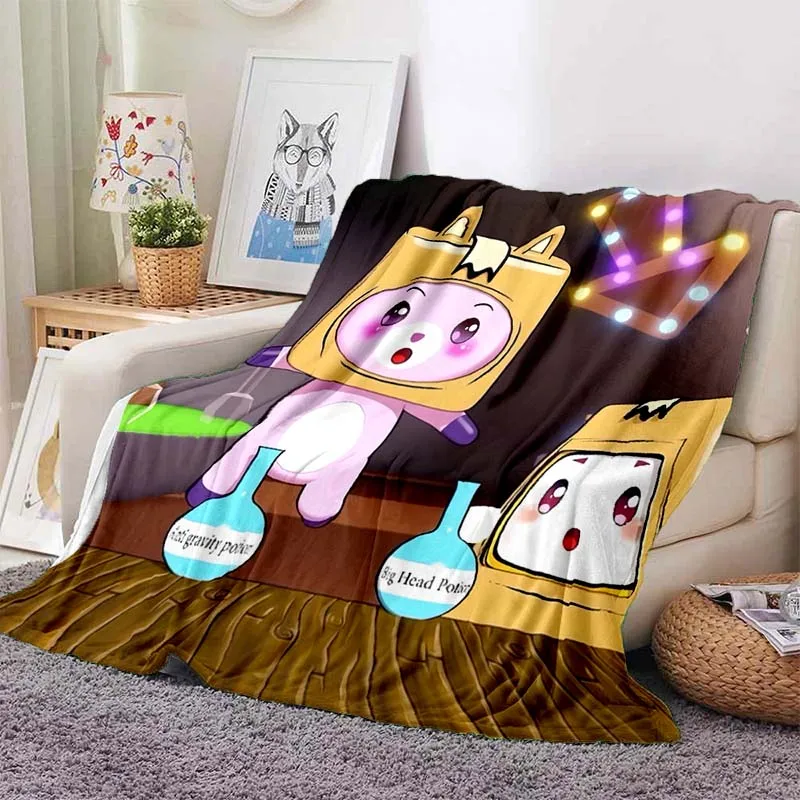 

Happy Rocky And Foxy And Boxy Lankybox Soft Plush Blanket,Flannel Blanket Throw Blanket for Living Room Bedroom Bed Sofa Picnic