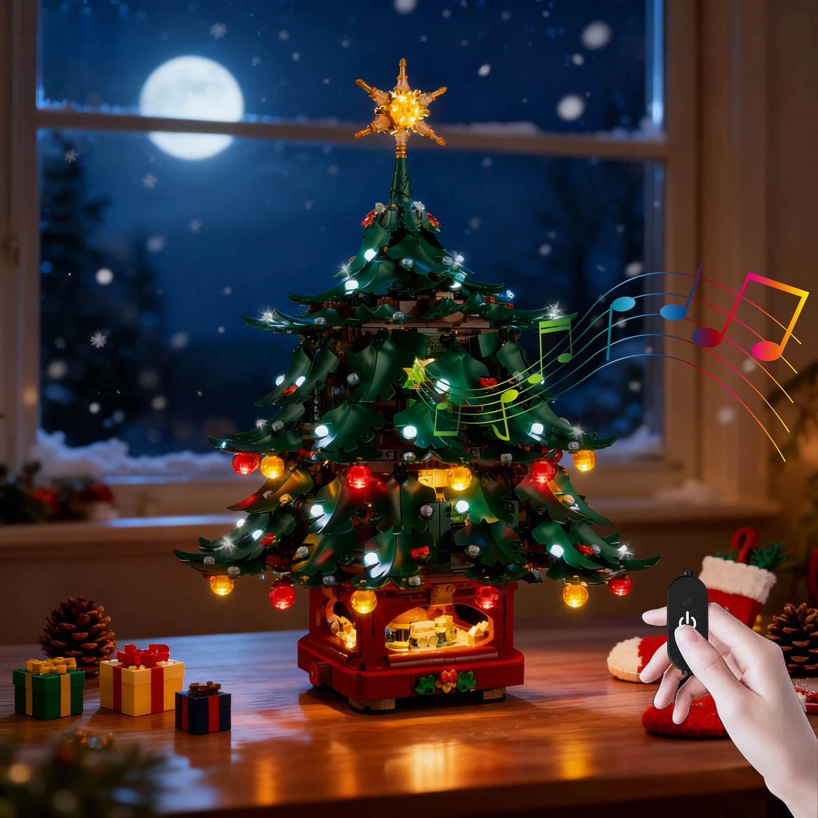 LED-Beleuchtungsset Passend für LEGO Family Weihnachtsbaum 41843 Bausteine