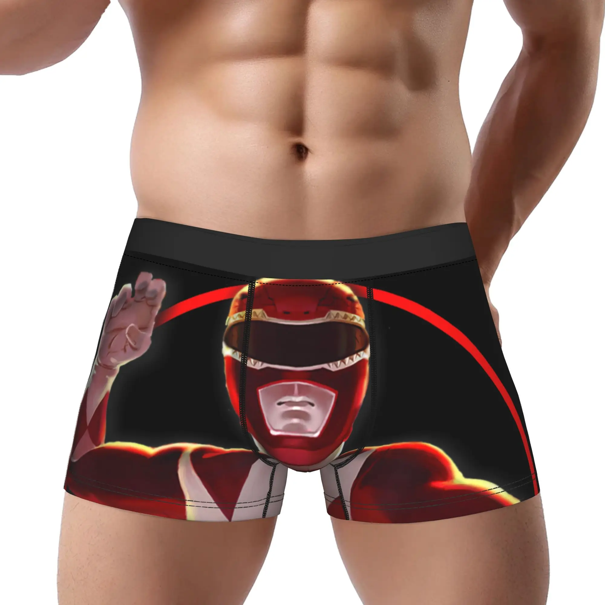 

Трусы-боксеры Bandai Power Rangers Red Ranger Karate Action Circle Portrait, дышащие трусики, шорты, трусы-боксеры
