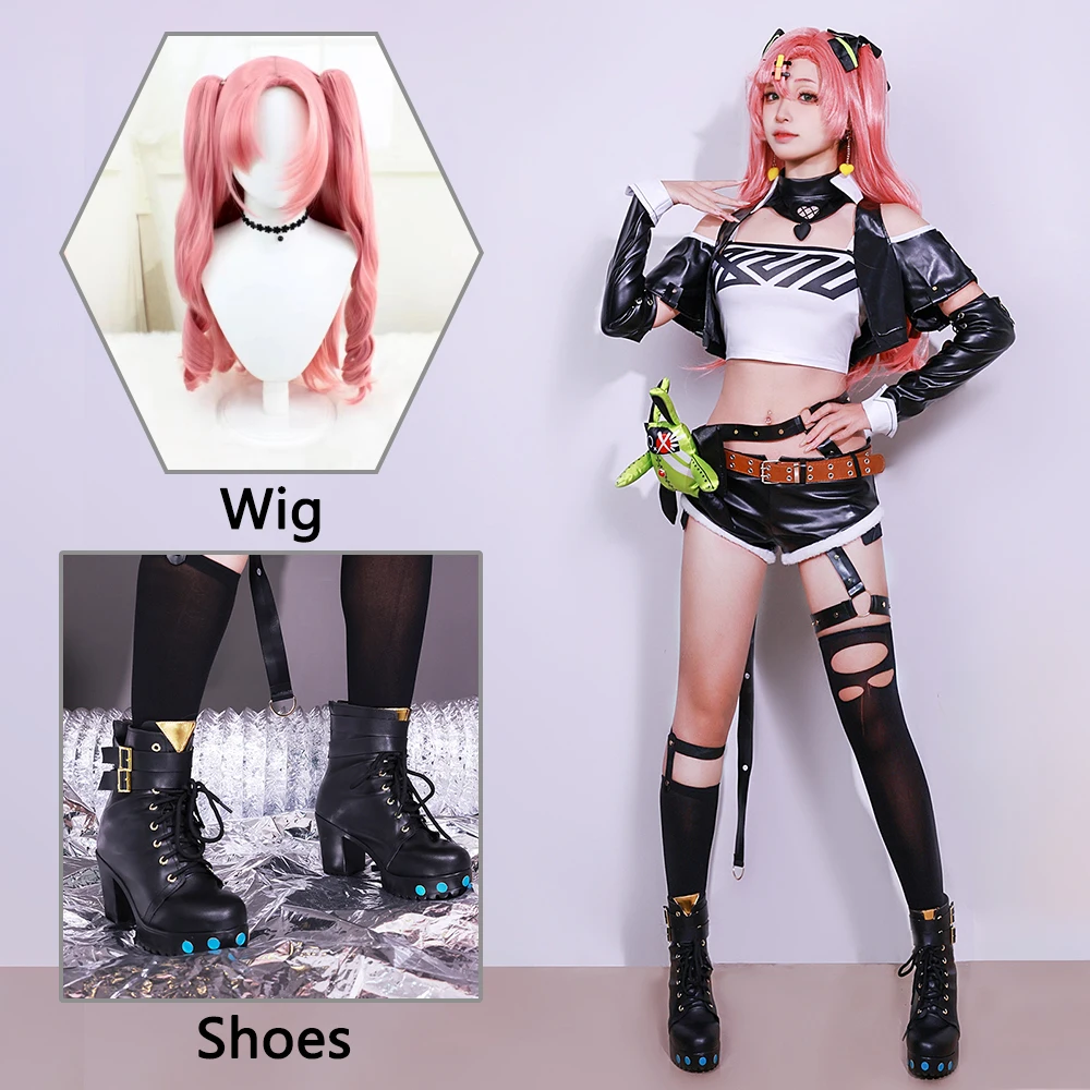 Nicole Demara costumi Cosplay parrucca e scarpe gioco zona Zenless Zero gioco di ruolo uniforme stivali Halloween Carnival Party Outfits