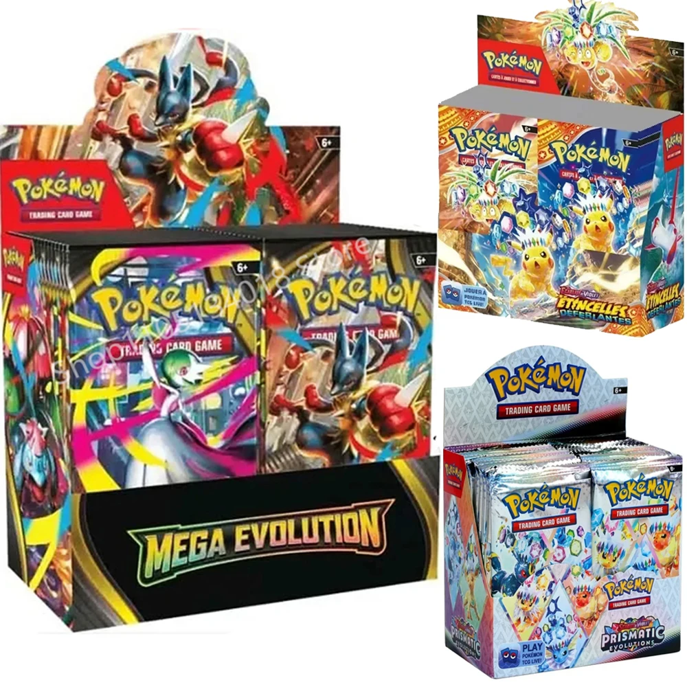 Jeu de cartes Pokemon Franch anglais espagnol, MEGA EVOLUTION SCARLET & VIOLE 151, Booster prismatique, cartes de Transaction de combat