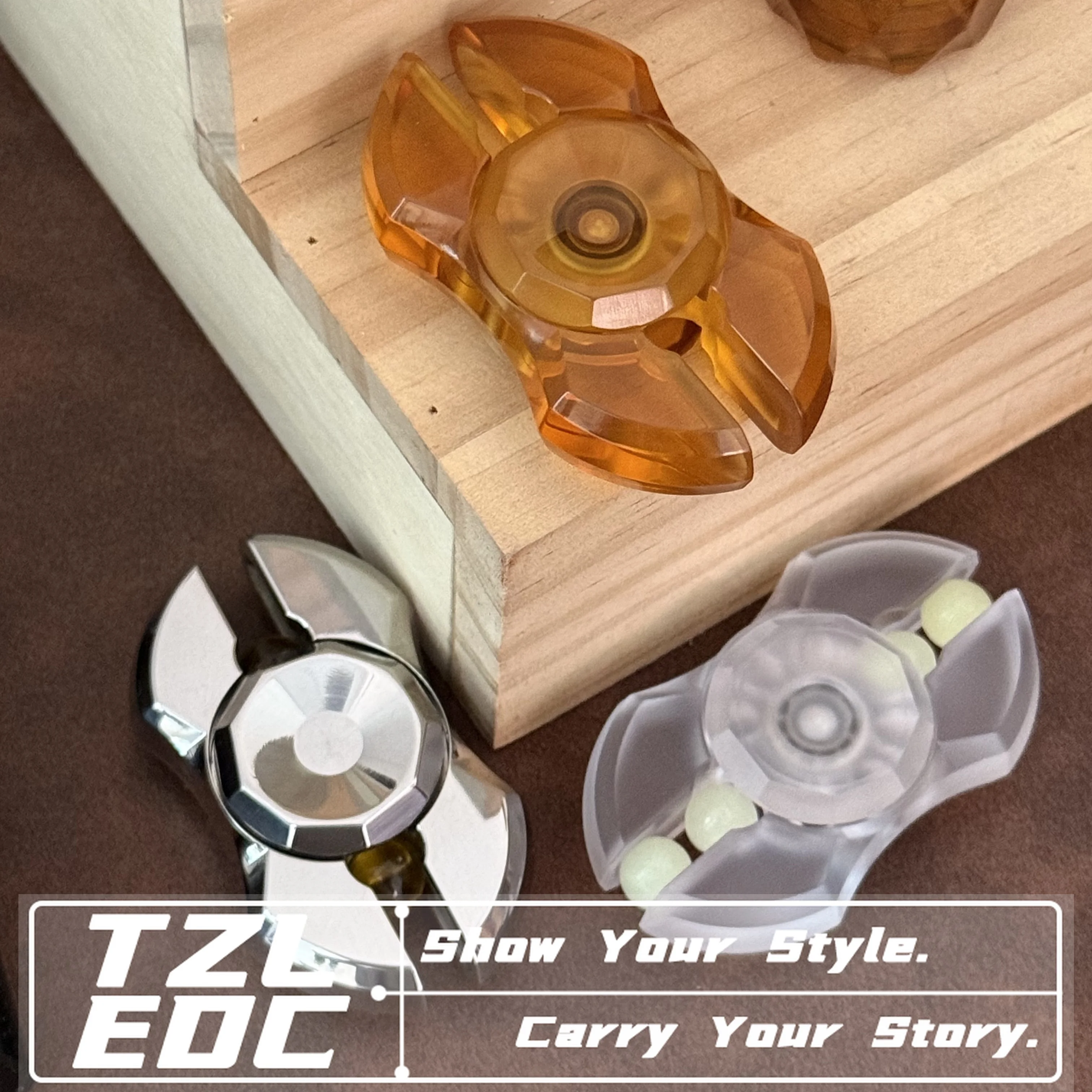EDC Stainless steel two-page finger-top spinning toy for EDC an adult metal spinner toy Finger Top Spinner