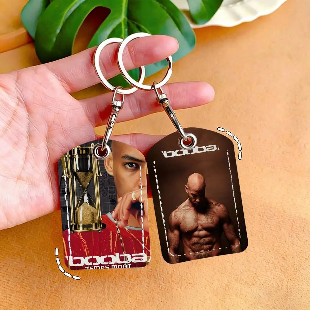 French Rapper Booba Card Holder Keychain Key Ring Door Lock Access Protective Case For Security Gift