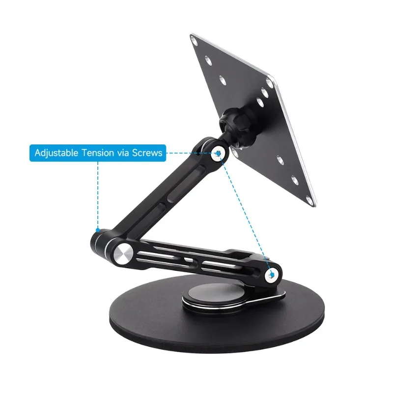 Portable Monitor Stand, Multi-axis Rotation Adjustable Desk Mount, for Up To 19 Inch Monitor, Foldable Ergonomic Display Bracket