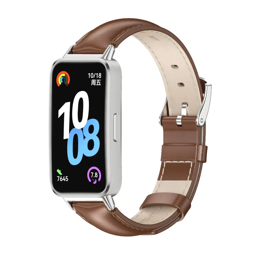 Ремешок для Huawei Band 10, ремешок для часов Huawei Band 9, умные часы, кожаный браслет для Huawei Band 8, аксессуары, замена