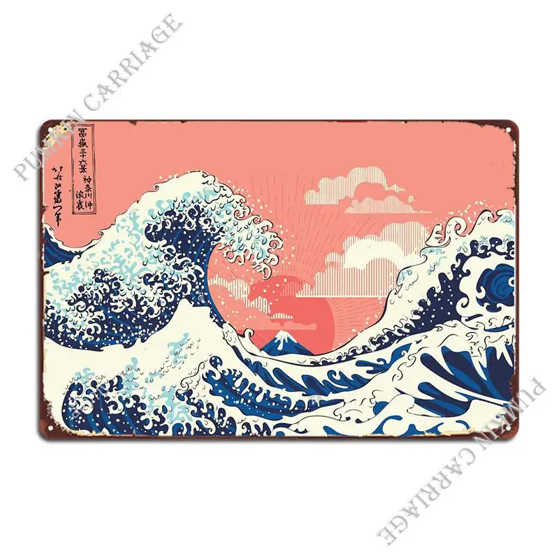 Great Wave Of Kanagawa Metal Signs Party Home Design Mural Tin Sign Poster