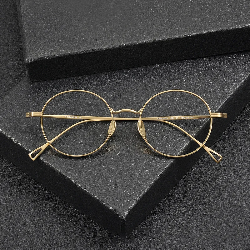 

Wind Red Pure Titanium Luxury Glasse Frame Men Fashion Brand Design Glasses Frame Woman Retro Round Ultralight Frame Z544