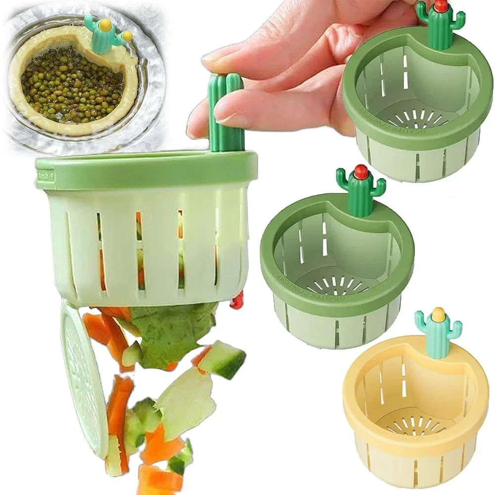 

New Colorful Cactus-Shape Kitchen Sink Strainer Soft Multi-holde Sewer Drain Cover Sink Accessories filter Sink food catcher