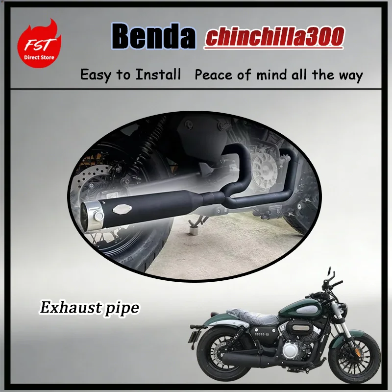 

For Premium Stainless Steel Adjustable Valve Full Exhaust System for Benda chinchilla 300 BD300 - Performance Motorcycle Exhaust