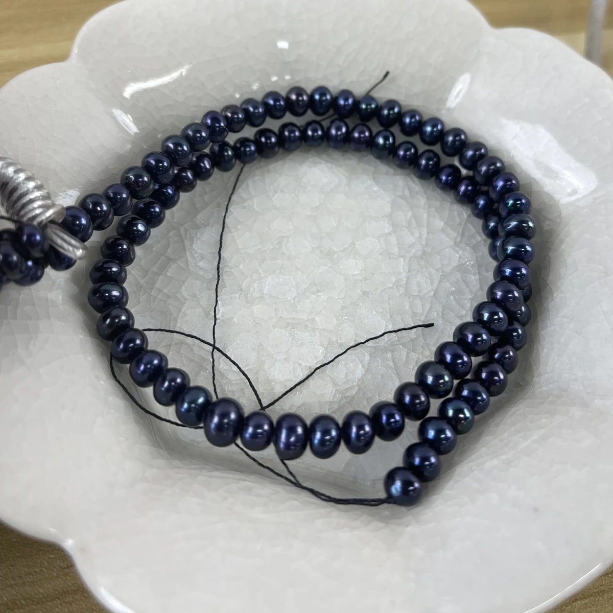 AA 5-6mm Black Potato Shape Natural Freshwater Pearl Strand Beads for DIY Necklace Bracelet Jewelry Making Supplies Accessories