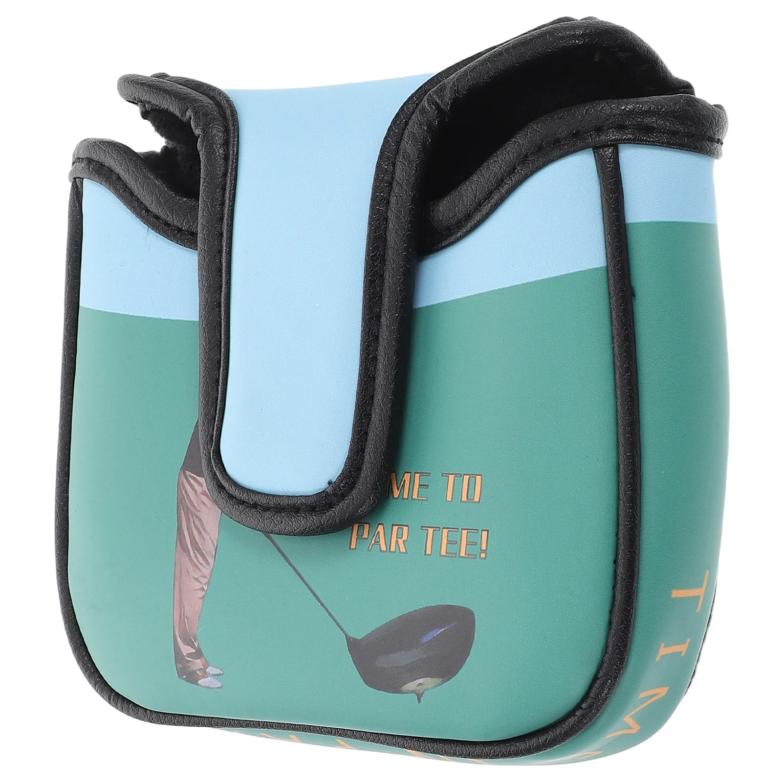 

Golf Putter Cover PU Square Shape Funny Cartoon Protective Headcover Lightweight Easy Install Golf Accessories Mid