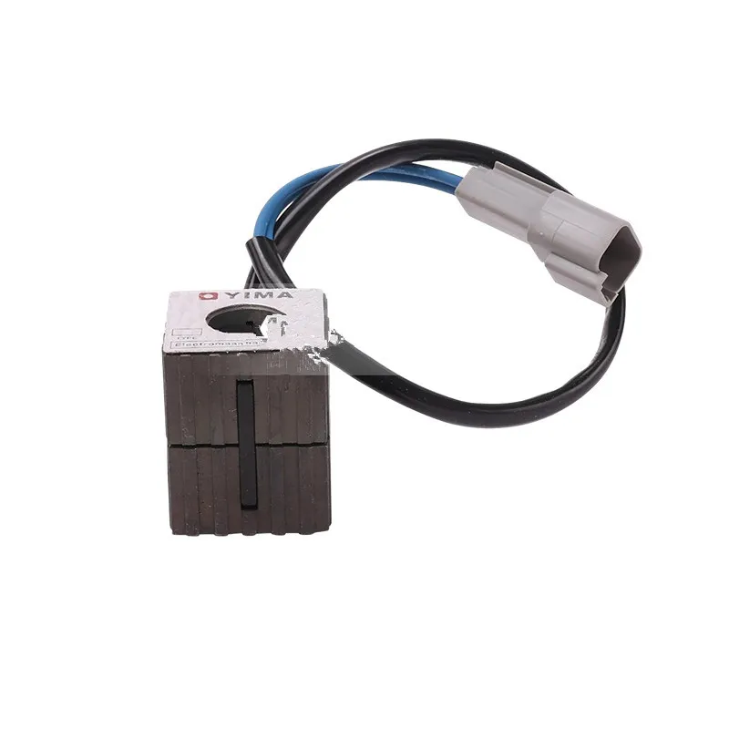 For XCMG XE60 80 135 150 200 215 230 Excavator Pilot Safety Lock Solenoid Valve Coil Plug DC24V High Quality Accessories 1pcs