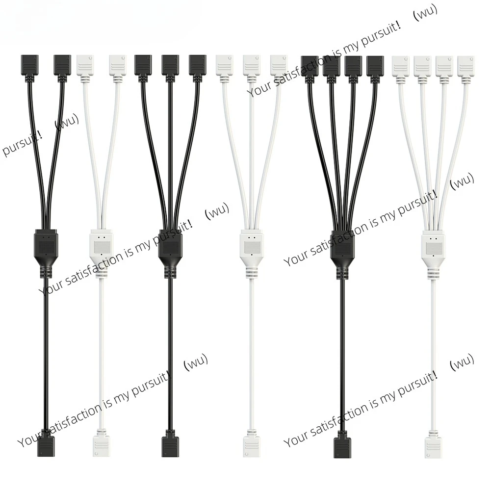 ZOCI-Adapter Cable 5V 3PIN Connector 1 To 2/3/4 Chassis Fan Splitter Synchronization 30cm Tensile Resistant for Computer Chassis