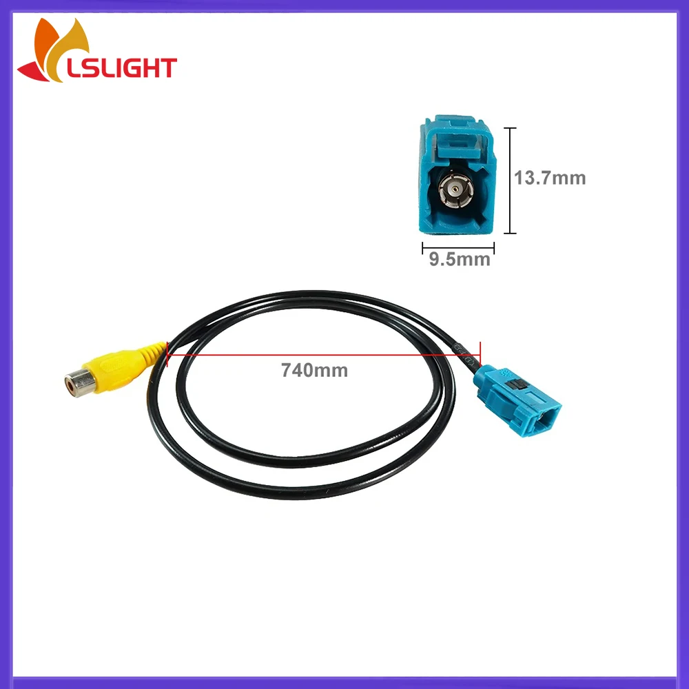 Fakra RCA Cable Adapter For Mercedes Benz C E GLK Volvo S80L Rear View Camera Car Accessories