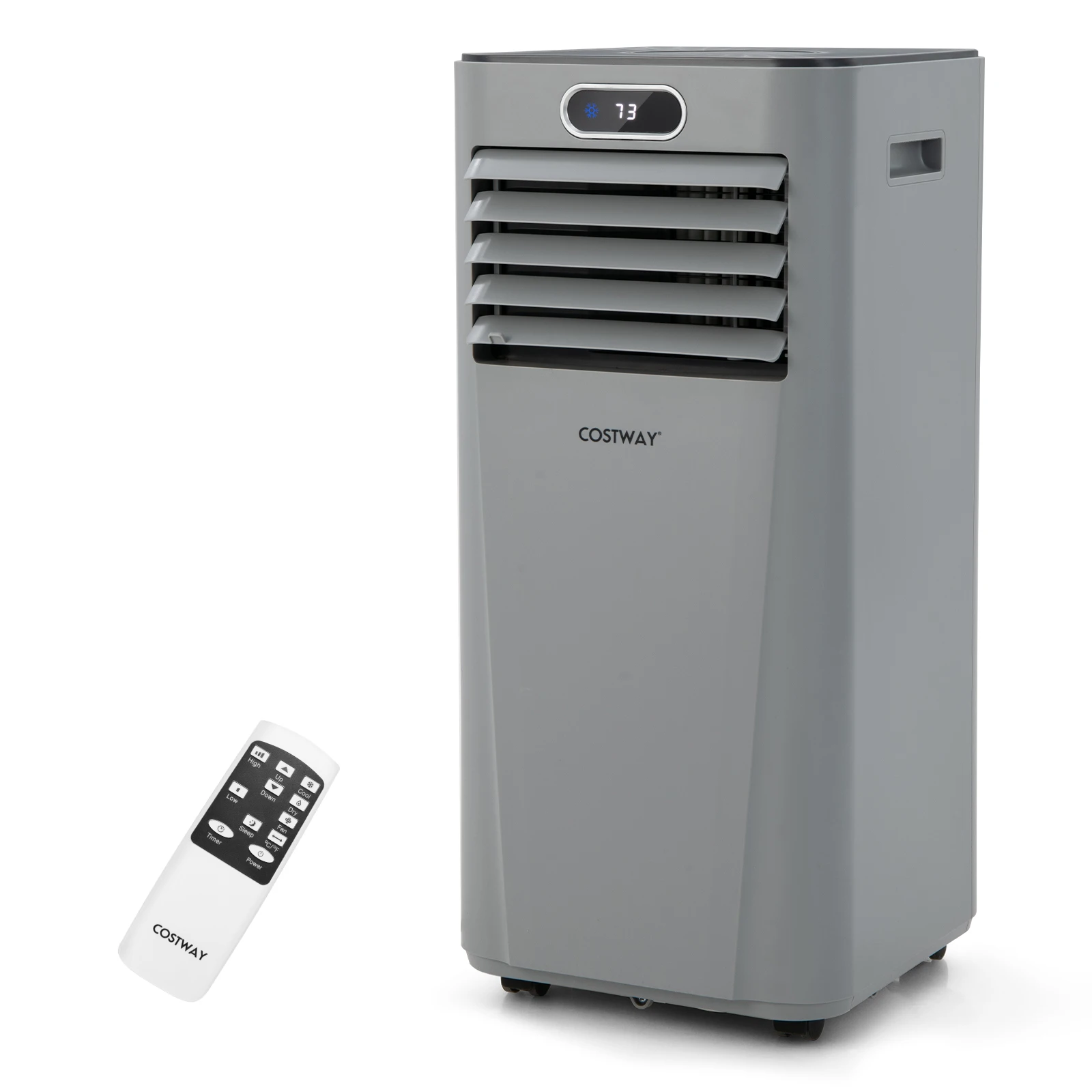 10000 BTU Portable Air Conditioner w/ Remote Control 3-in-1 Air Cooler w/ Drying