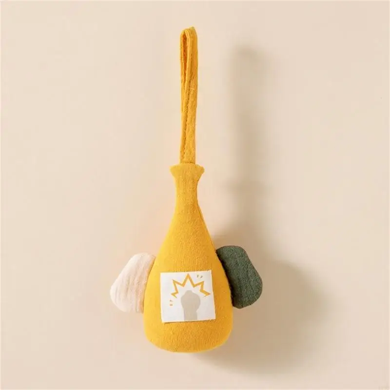 F19F Baby Sensory Toy Auditory Development Hand Hand Doll สำหรับบ้านและการเดินทางทุกวัน