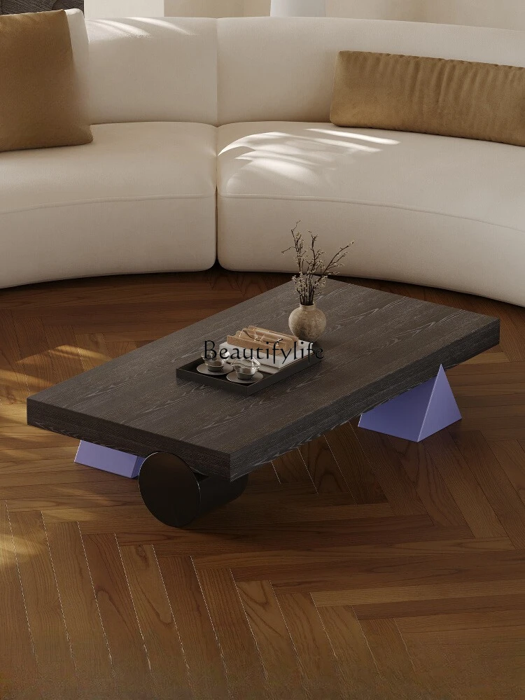 

Art Museum Rectangle Coffee Table Living Room Home Original Wabi Sabi Wind Design Art Tea Table Italian Style