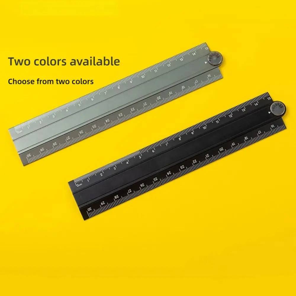 High Quality 30cm Folding Ruler Aluminum Alloy Drawing Measuirng Tool Straight Ruler Multifunctional Stationery Ruler Students