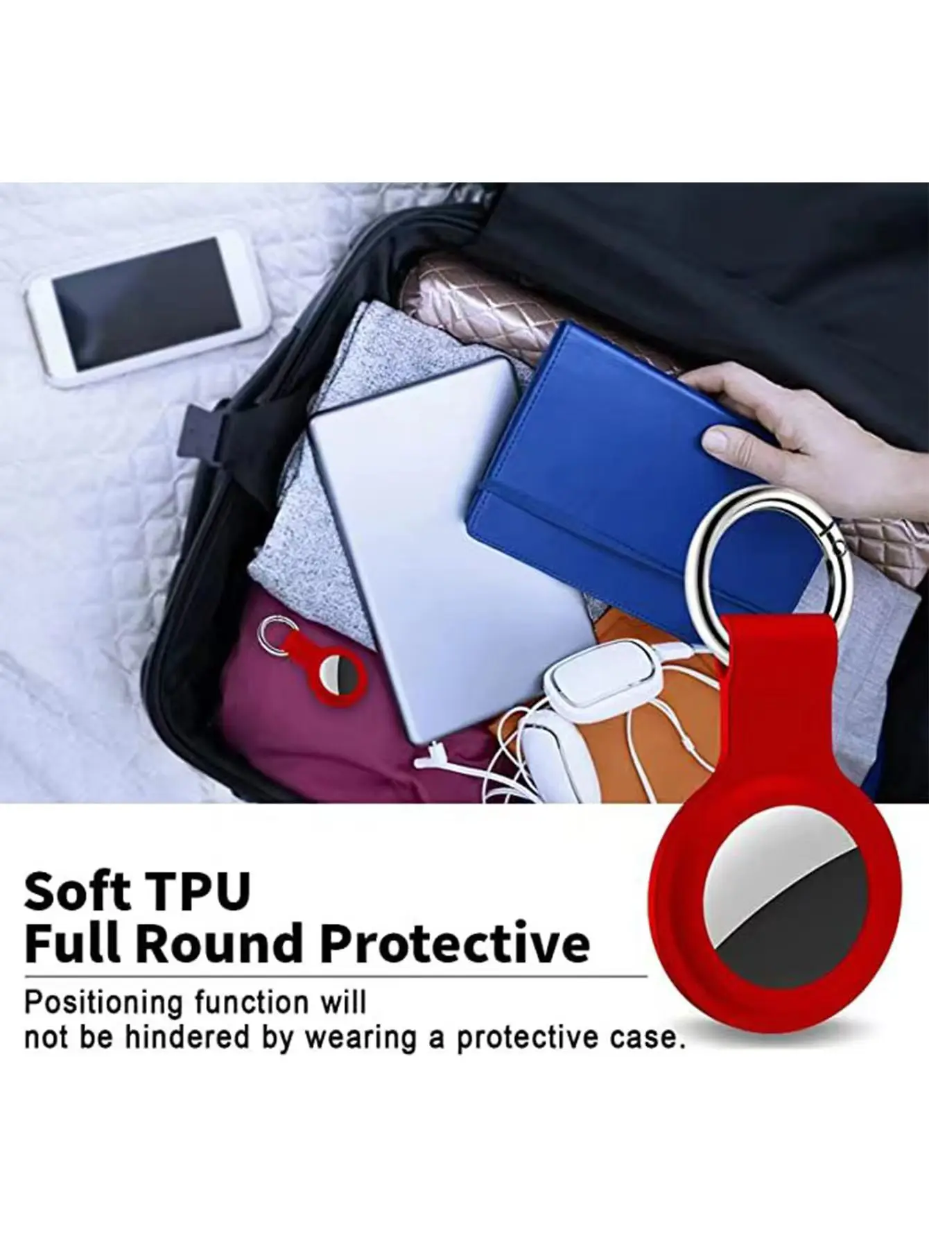 4pcs Cover for Apple Airtags Case Liquid Silicone Protective Shell tracker Accessories Anti-scratch Sleeve Keychain Air tag case