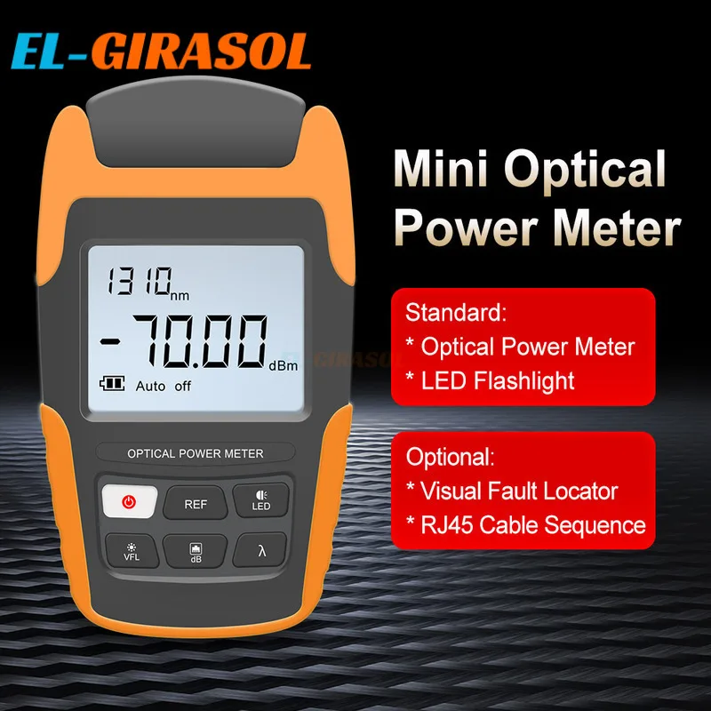 

Fiber Optical Multifunctional Optical Power Meter Powerful OPM LED Lighting Optional: Red Light Network Testing VFL FTTH