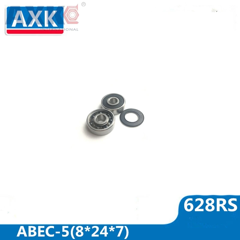 AXK 628RS Bearing ABEC-5 (10PCS) 8*24*7 mm Miniature Sealed 628-2RS Ball Bearings 628 2RS