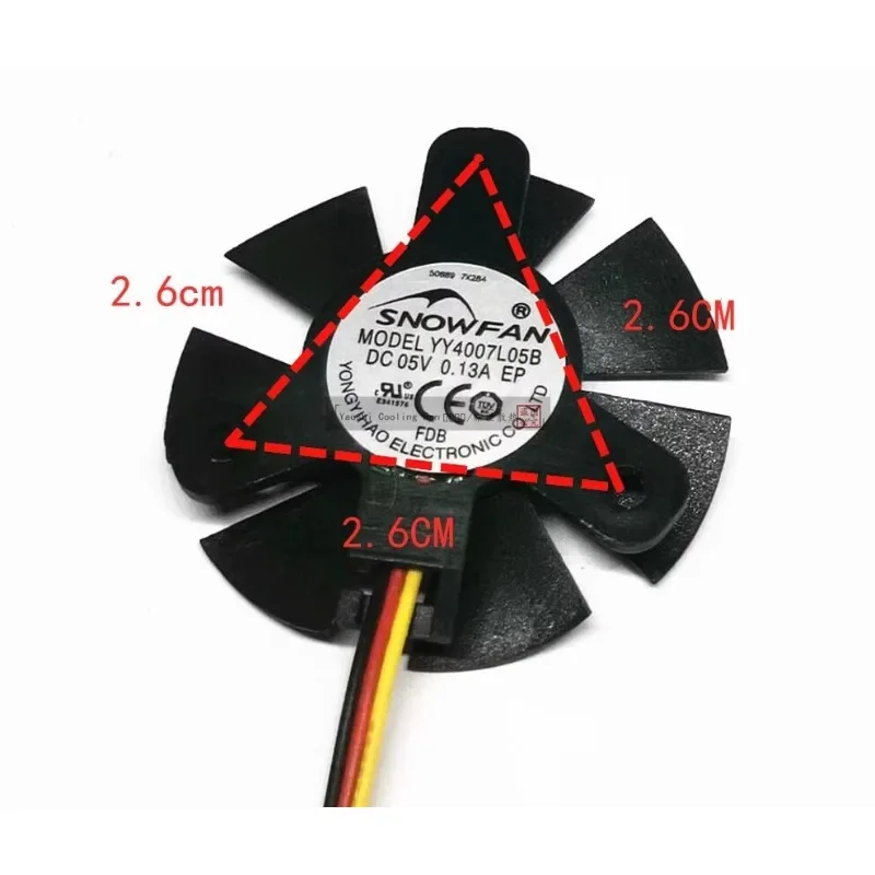 New Fan for SNOWFAN YY4007L05B Diameter 3.7CM  Hole Spacing 2.5CM JA900a Motherboard Fan