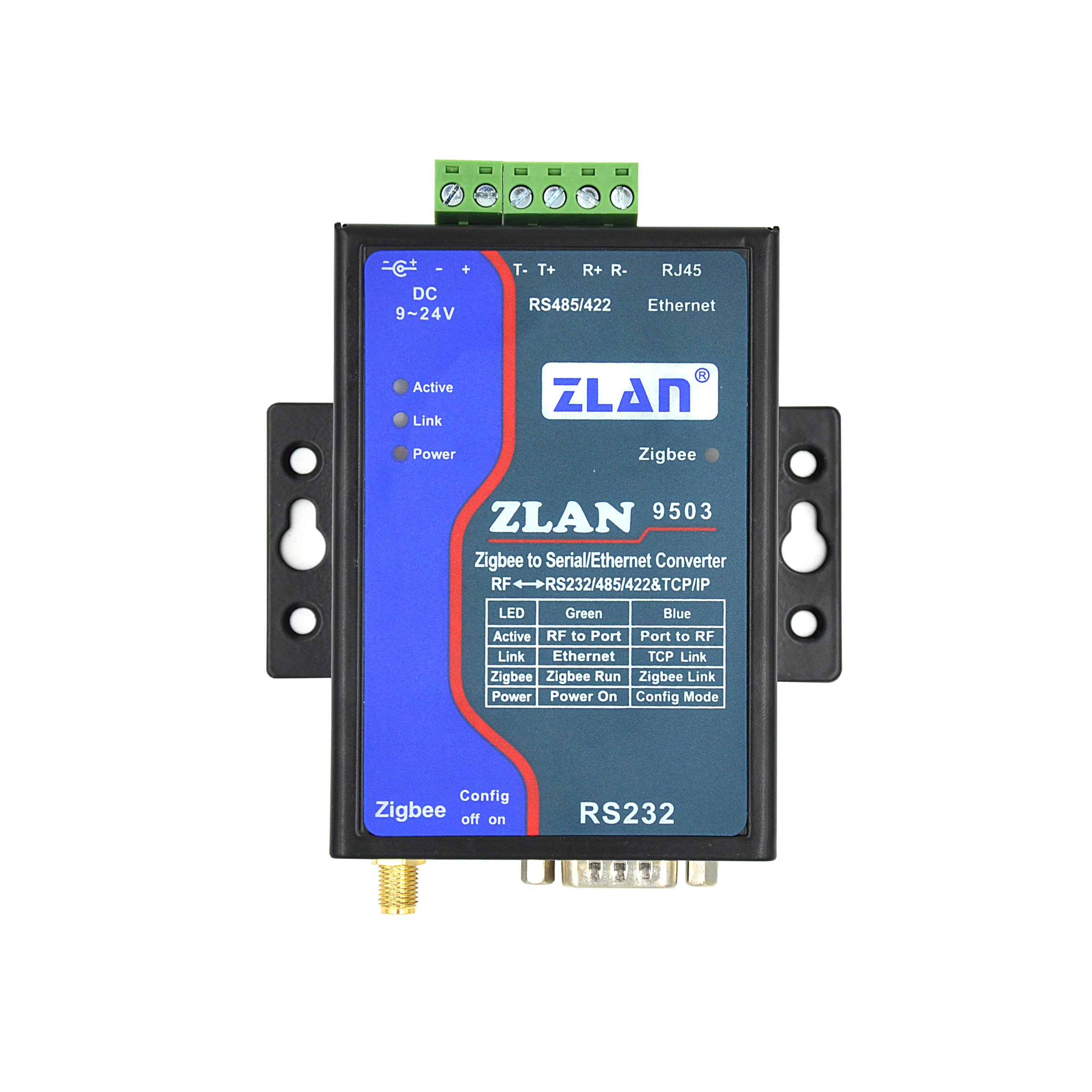 serial port RS232 RS485 RS422 to Ethernet to Zigbee wireless converter ZLAN9503