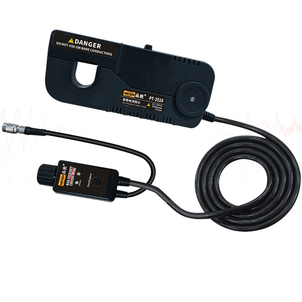 PINTECH Oscilloscope AC/DC Current Probe 1000A, 5MHz Scope Current Probe, 350A RMS, with Standard BNC Connector, PT-3510