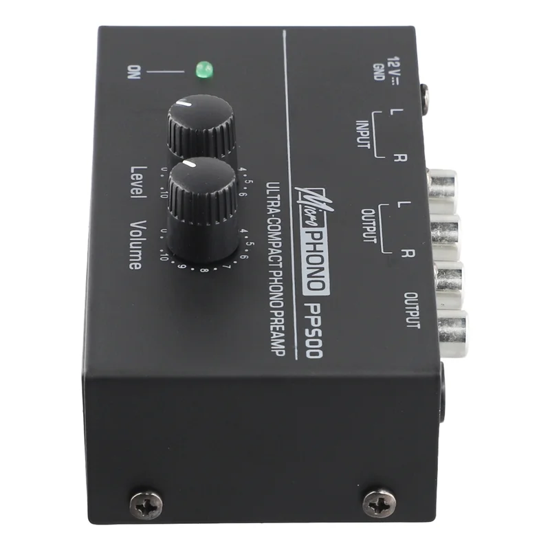 -Y65A Ultra-Compact Phono Preamp PP500 With Bass Treble Balance Volume Adjustment Pre-Amp Turntable Preamplificador US Plug