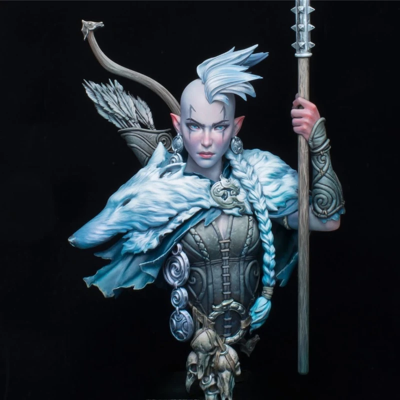 Kit de modèle de buste en résine moulée sous pression, échelle 1/10, statue de la déesse de l'hiver de la mythologie nordique, non assemblée et non peinte