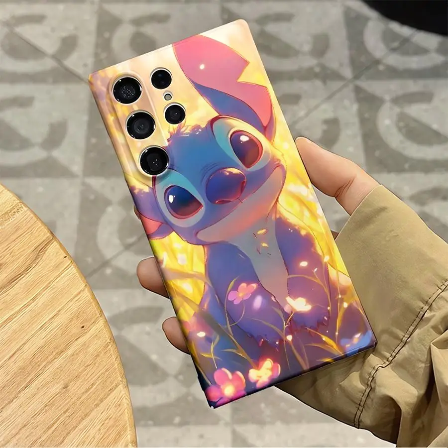 غرزة لطيف الفن الصلب غطاء الهاتف حقيبة لهاتف سامسونج غالاكسي S25 + S23 FE S20 S25 Ultra S24 + نوت 20 S21 S24 Plus S22